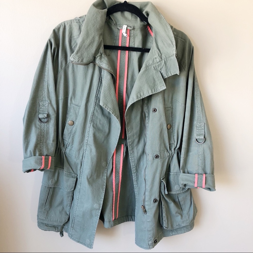 [Willow & Clay] Army Green Oversize Utility Jacket